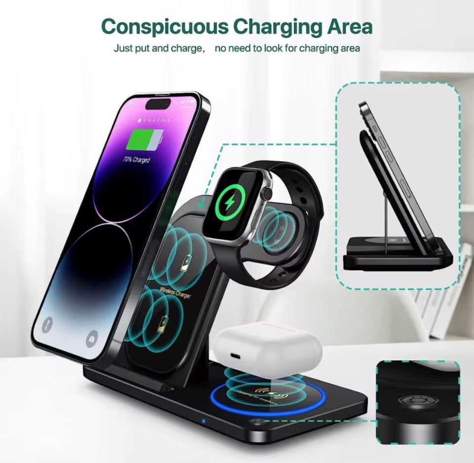 3 in 1 wireless 12v charging station