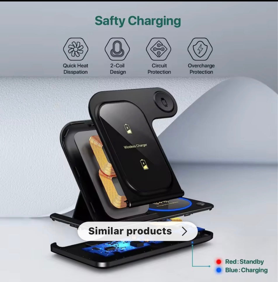 3 in 1 wireless 12v charging station
